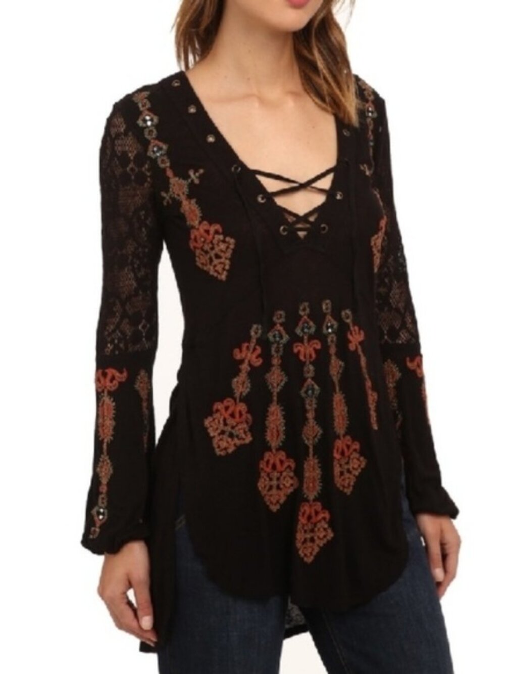 Free People New World Charlie Tunic Black FP